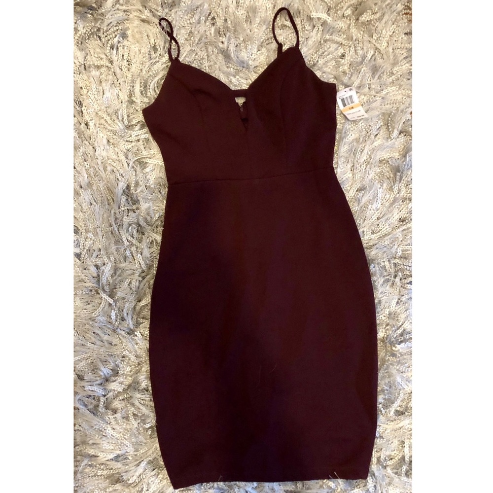 Women’s Fitted Burgundy Dress